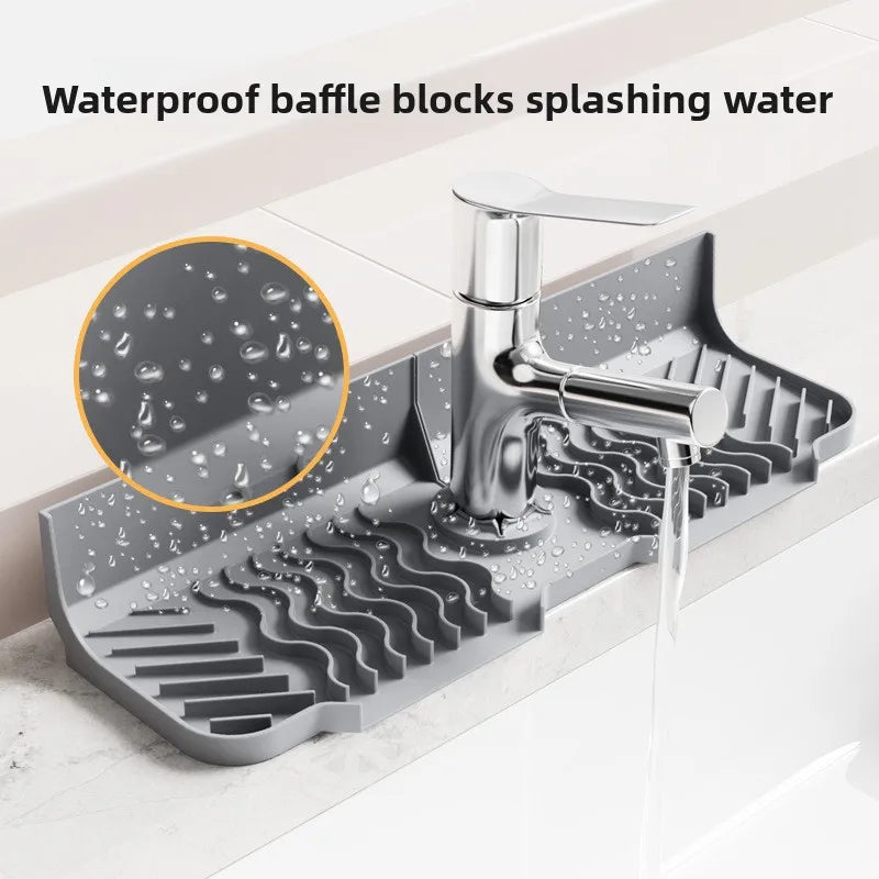 NIFTY Adjustable Silicone Sink Splash Guard Mat & Faucet Protector