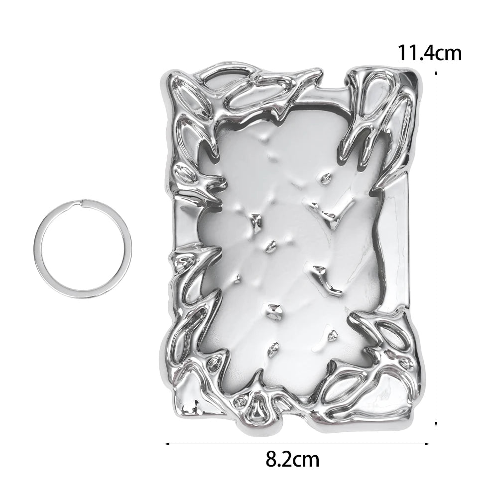 Silver Electroplated Kpop Photocard Sleeve Frame Protector