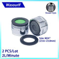 2-Pack Brass Faucet Aerator M24 Male Thread 2L Water Saver