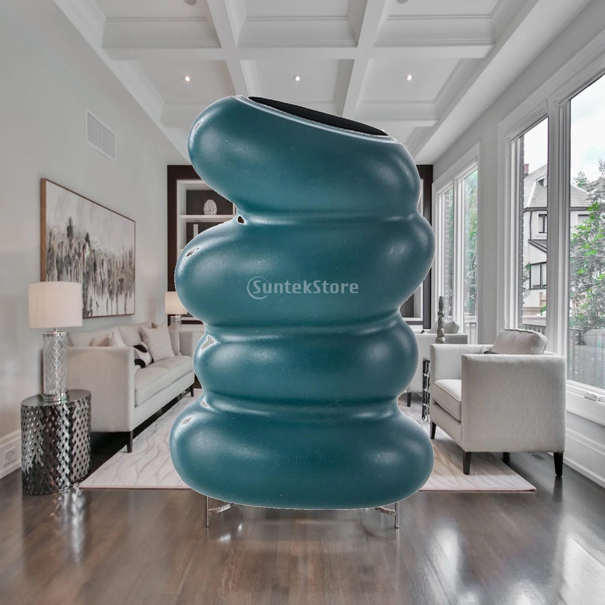 Minimalist Spiral Vase – Modern Plastic Flower Vase Décor