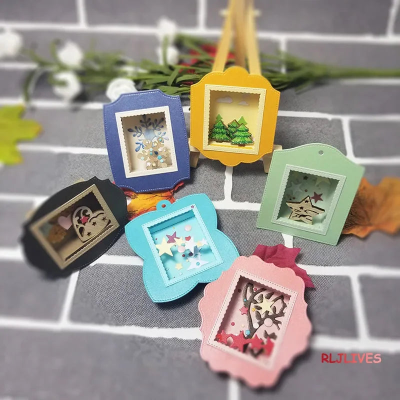 Christmas Shadow Box Metal Cutting Dies – DIY Scrapbooking Set