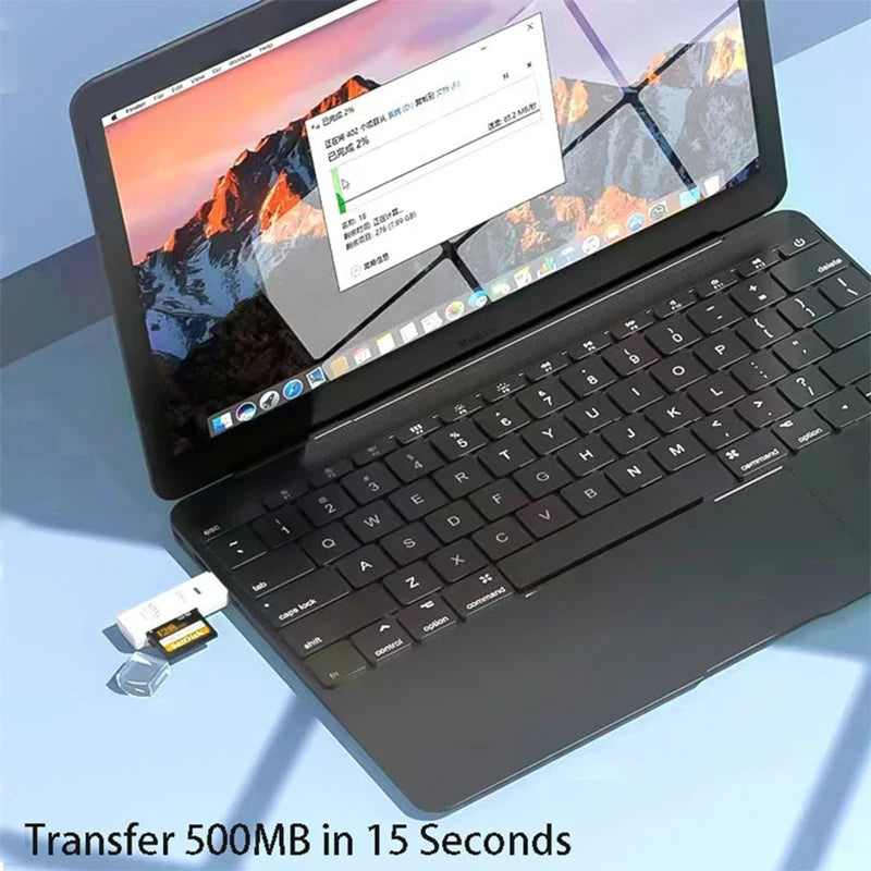 USB 3.0 SD & TF Card Reader – High-Speed 2-in-1 Adapter
