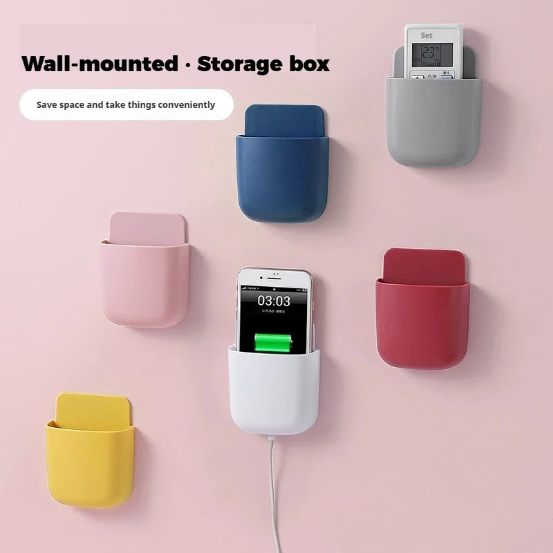 Wall Mounted Phone & Remote Control Storage Organizer