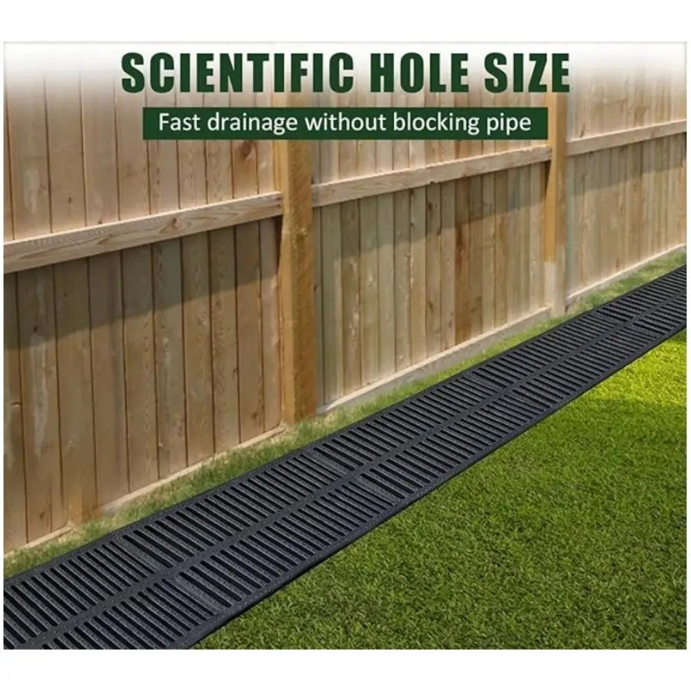 High-Strength Resin Trench Cover – Black Plastic Drain Grate
