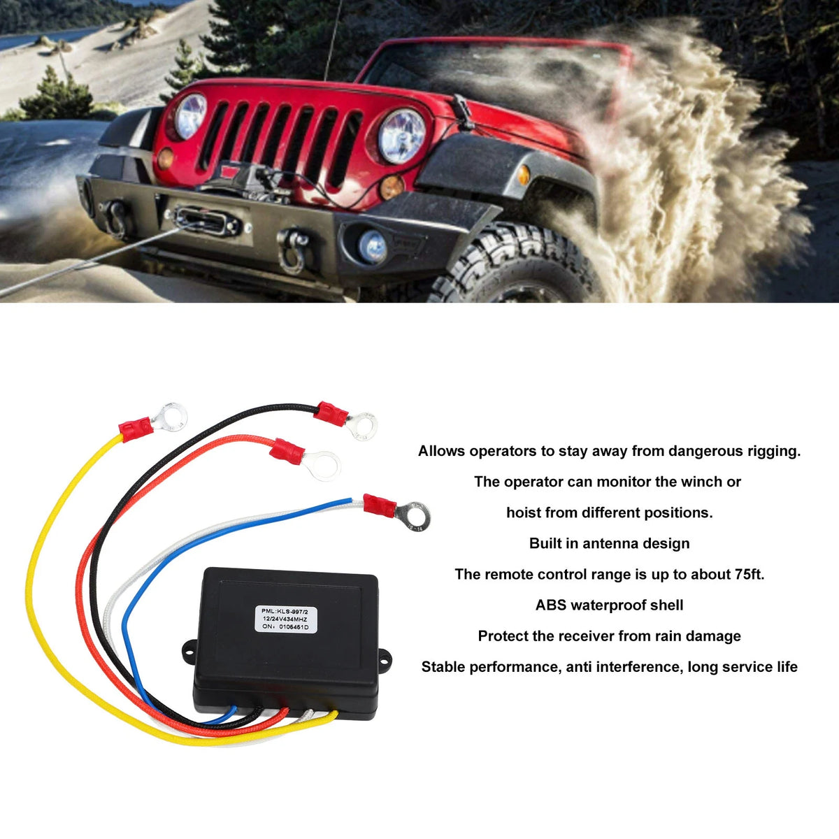 12V/24V Wireless Winch Remote Control Kit – Truck ATV SUV
