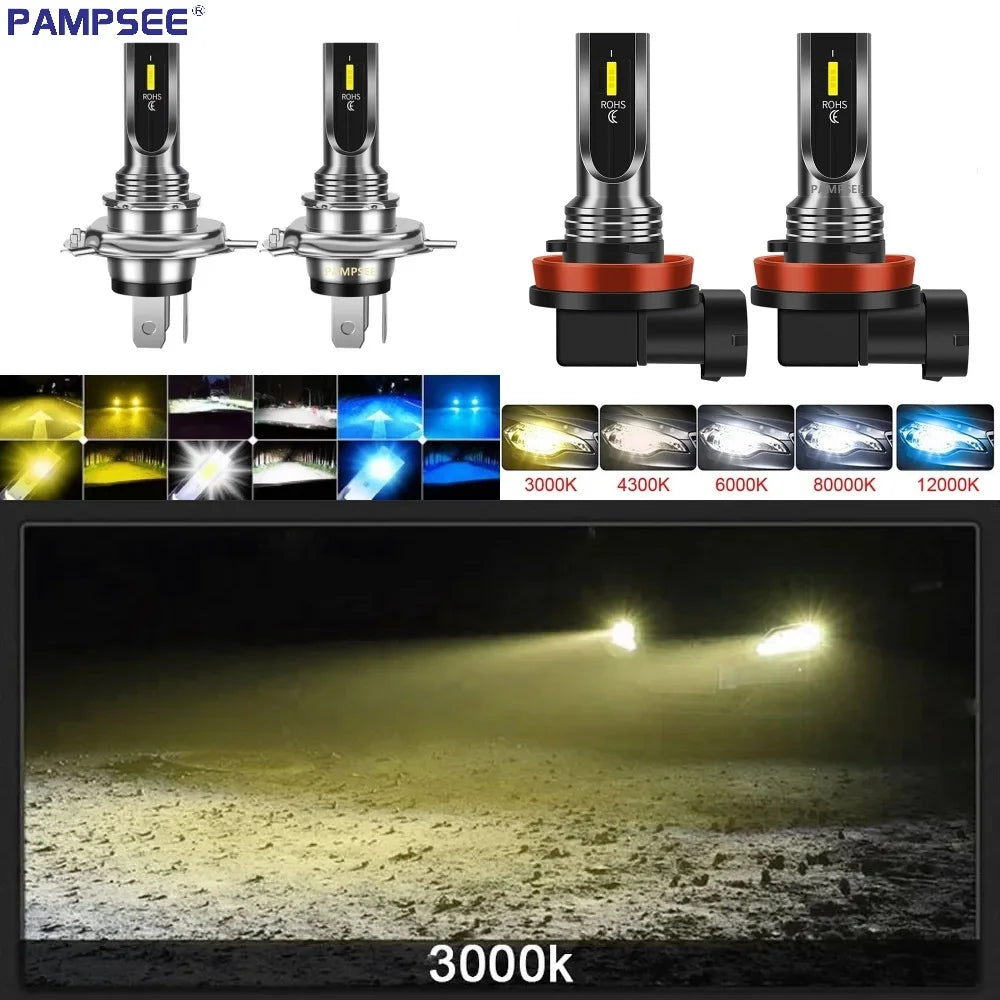 Pampsee LED Headlight Bulbs H4 H7 H11 9005 9006 | 16000LM