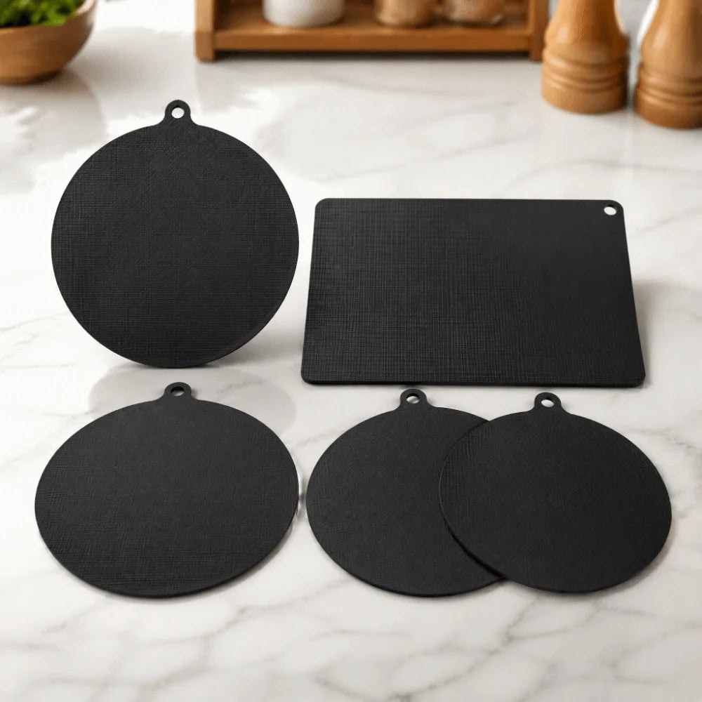 5-Piece Silicone Induction Cooktop Mat Set – Non-Slip Protection