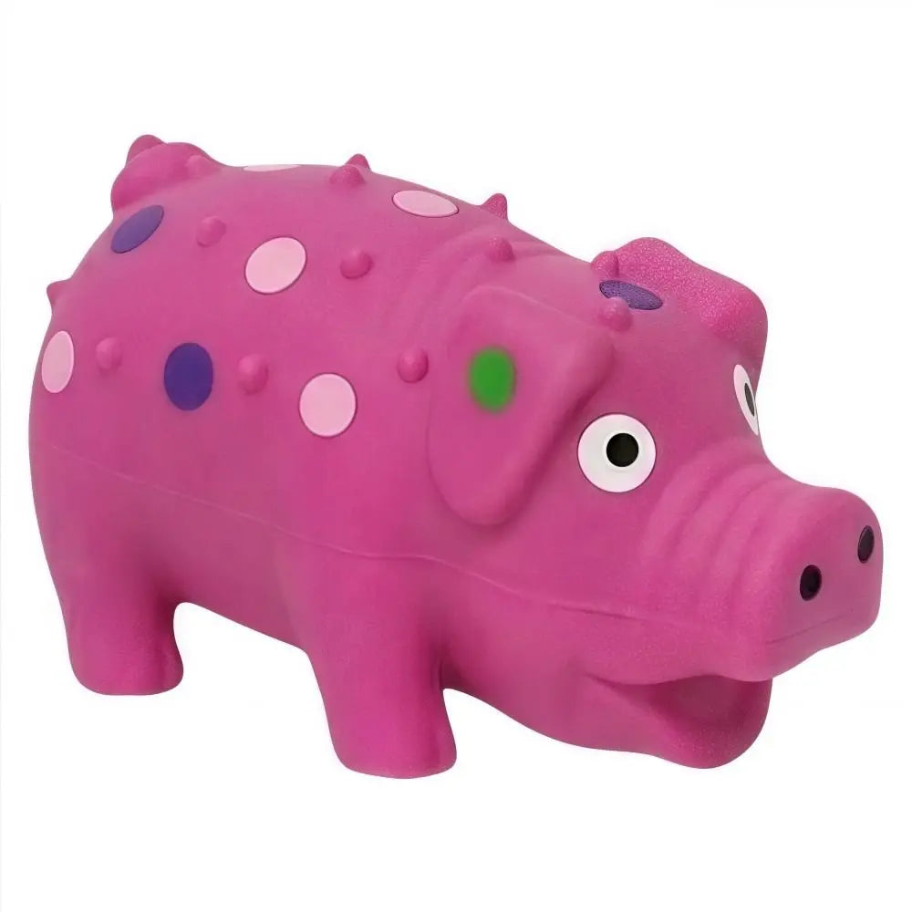 Interactive Pig Squeaky Dog Toy – Latex, 4in, All Breeds