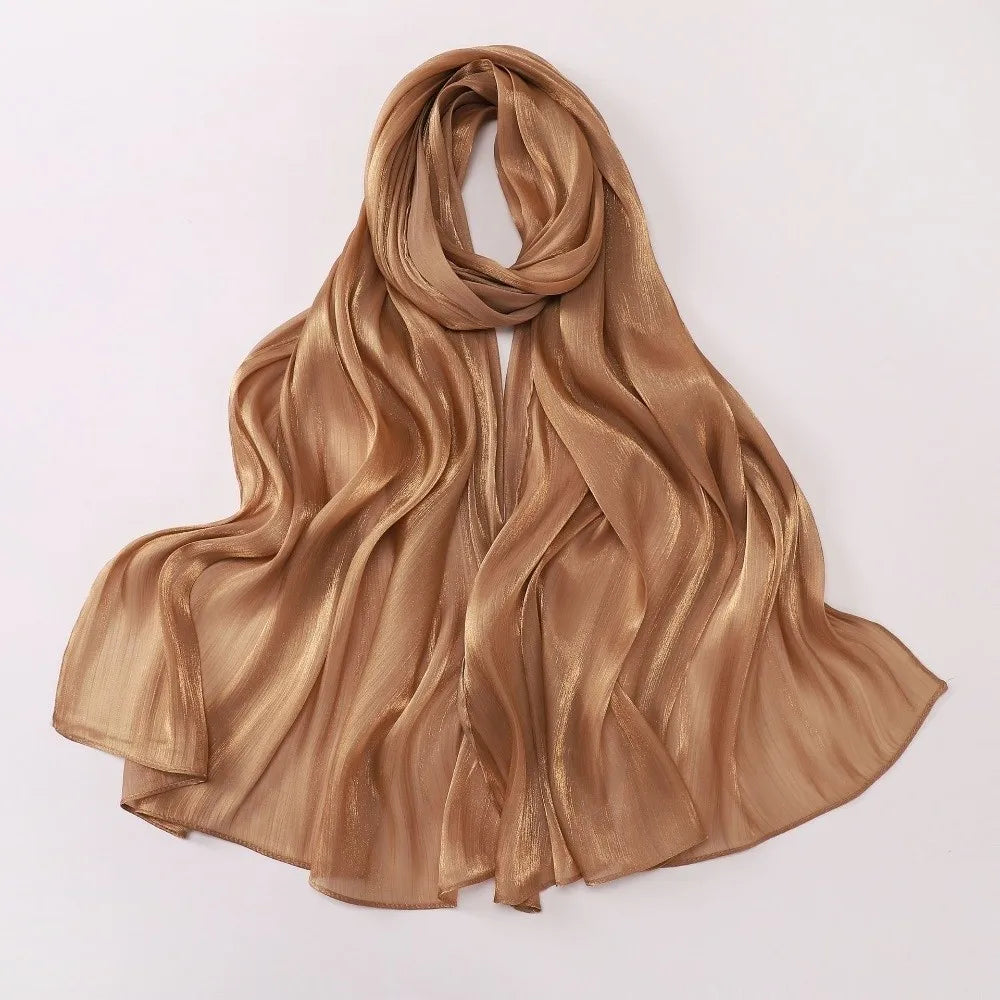 Women's Solid Chiffon Hijab Long Scarf Shawl – Sheer & Soft