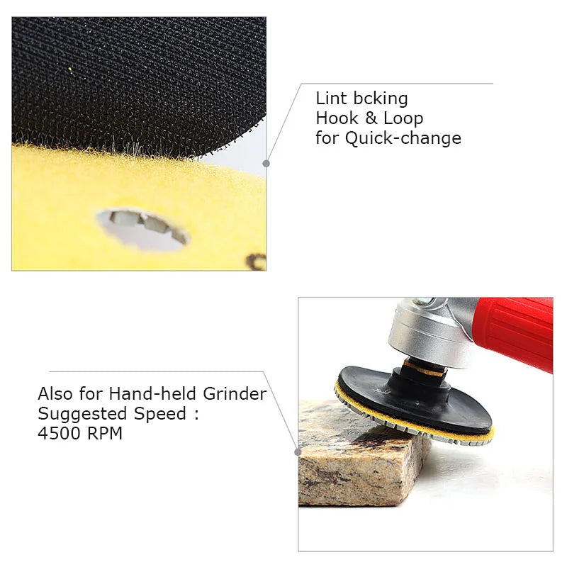3-Step Diamond Polishing Pads 3" & 4" for Marble & Granite
