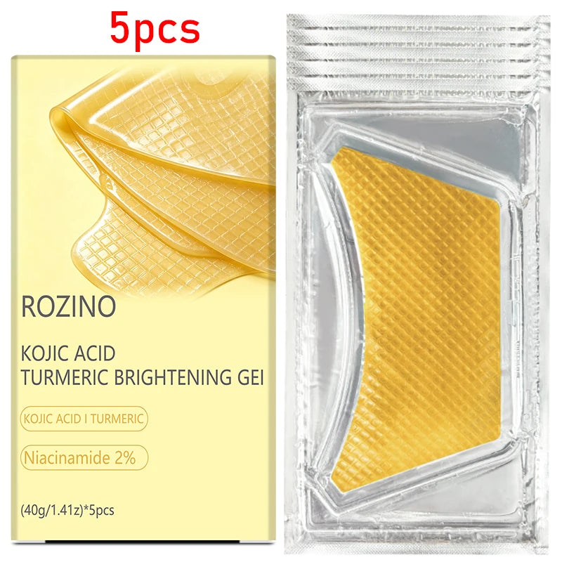 ROZINO Kojic Acid Turmeric Brightening Neck Mask | 5/10/15 Pack