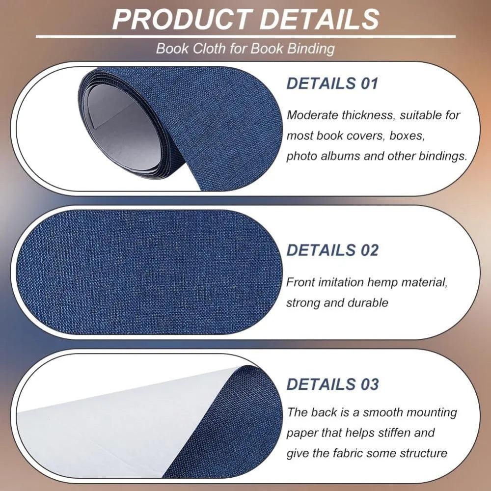 Prussian Blue Binding Cloth Fabric 47x15.7 In | DIY Crafts