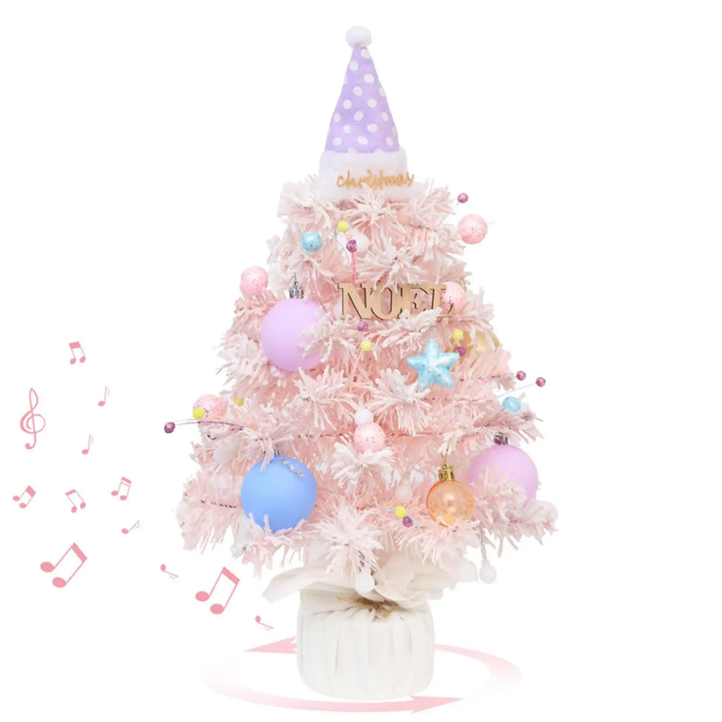 Mini Christmas Tree with Lights & Music Box | Tabletop Décor