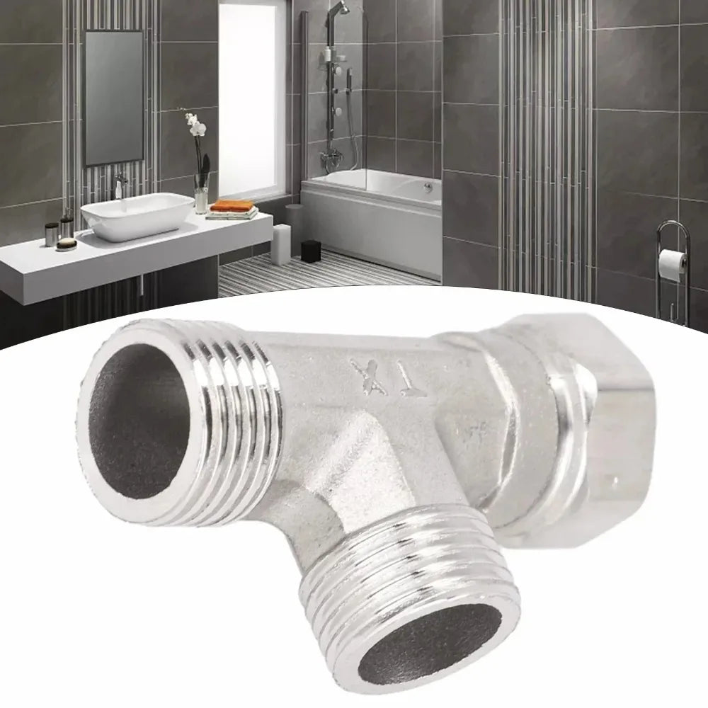G1/2 Stainless Steel T-Valve Diverter Adapter | Bidet Shower