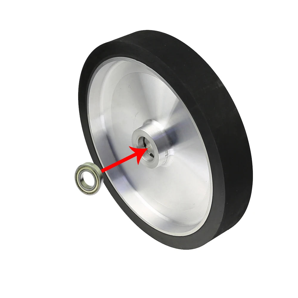 12x2" Solid Rubber Contact Wheel 300x50mm Belt Grinder 70A