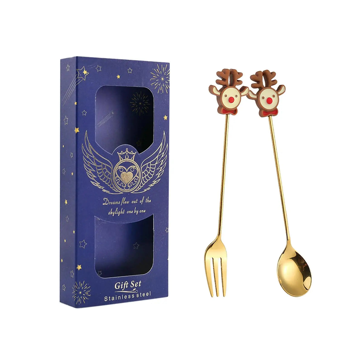 Santa Christmas Stainless Steel Cutlery Set – Spoons & Forks