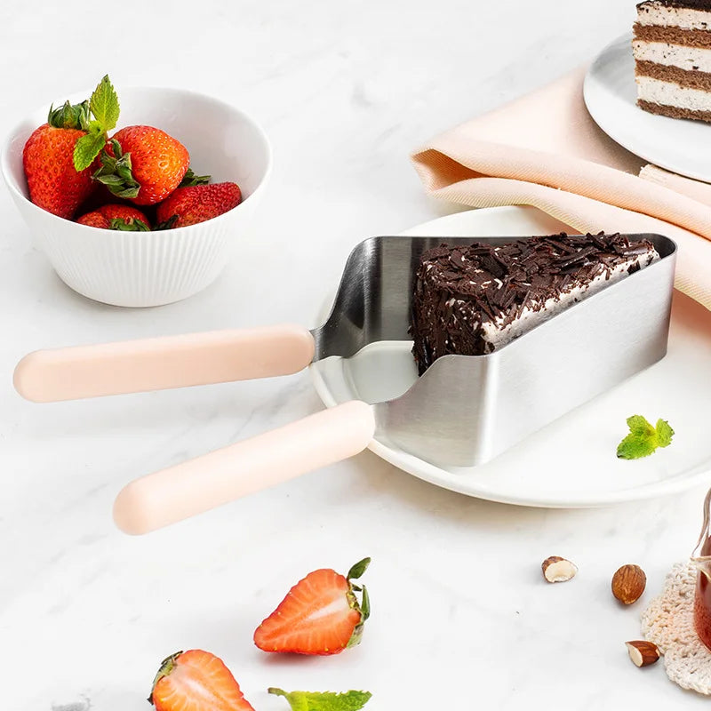 Stainless Steel Triangular Cake Slicer & Transfer Clip
