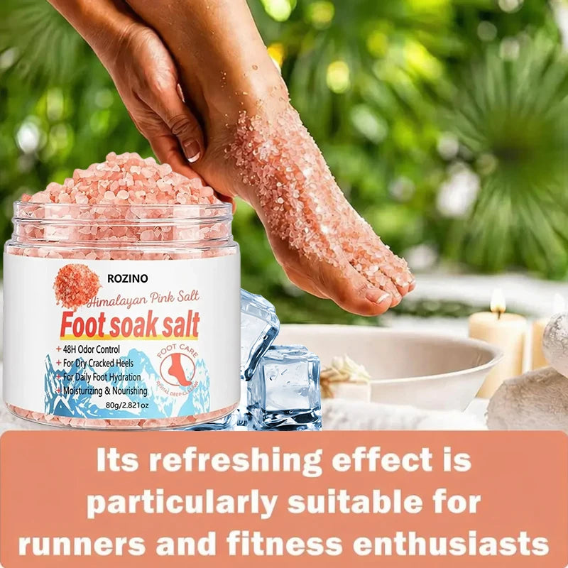ROZINO Himalayan Pink Salt Foot Soak – 48-Hr Odor Control