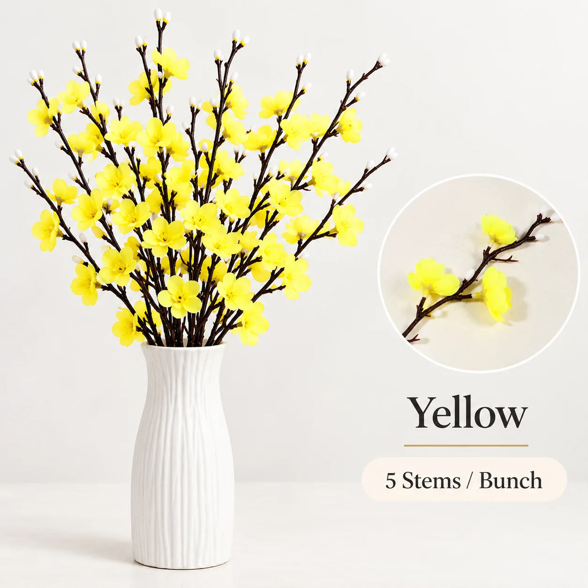 55CM Artificial Plum Blossom Branch | Chinese Style Faux Flower