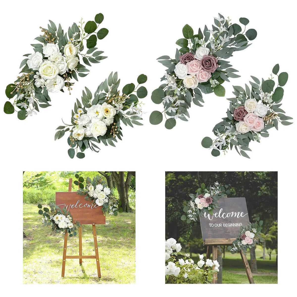 Silk Artificial Flower Garland – Wedding Arch & Décor Set