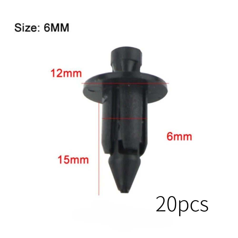 Motorcycle Fairing Clips Push Pin Rivets 6/7/8mm 20pcs