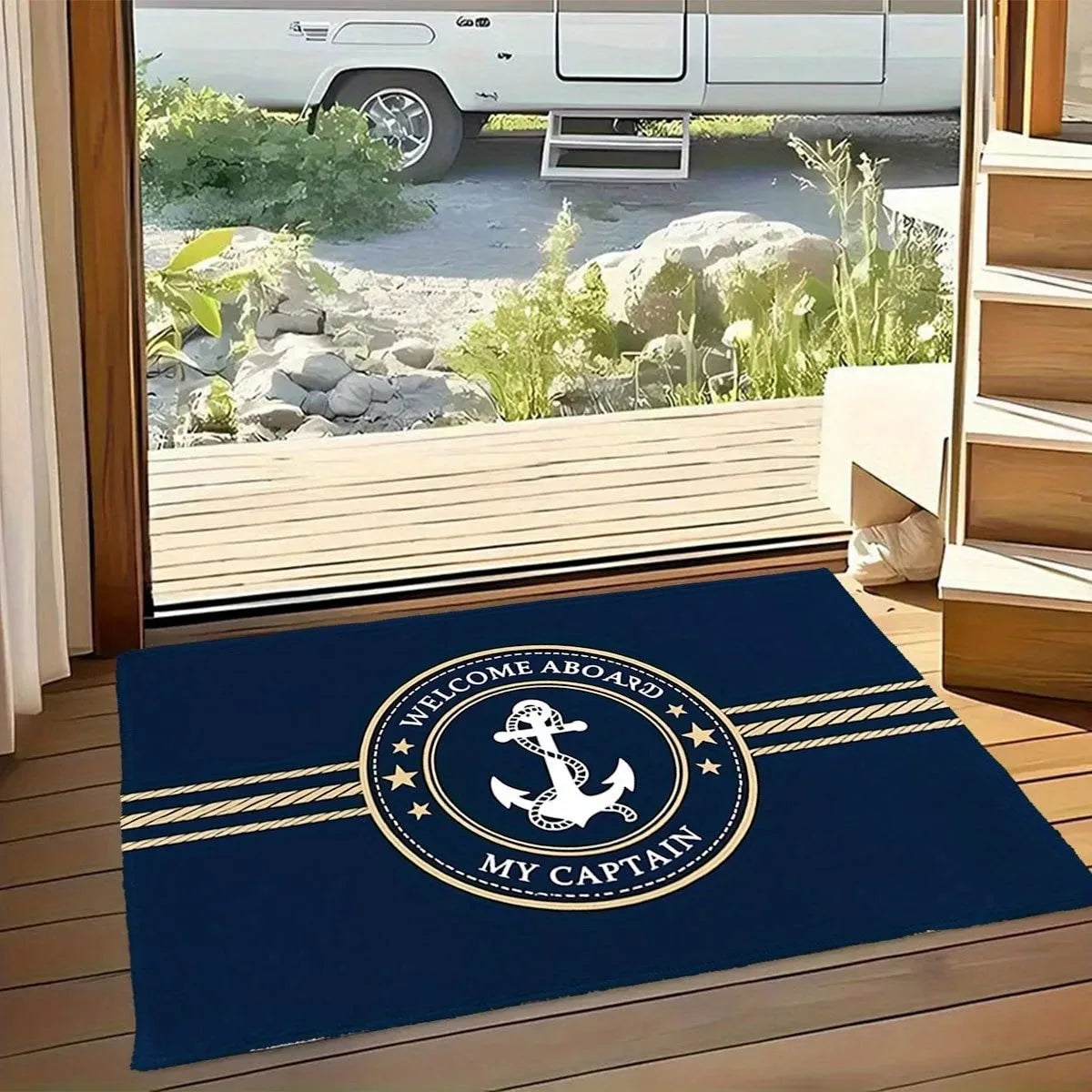 Welcome Aboard Anti-Slip Washable Entrance Mat | Home & Boat