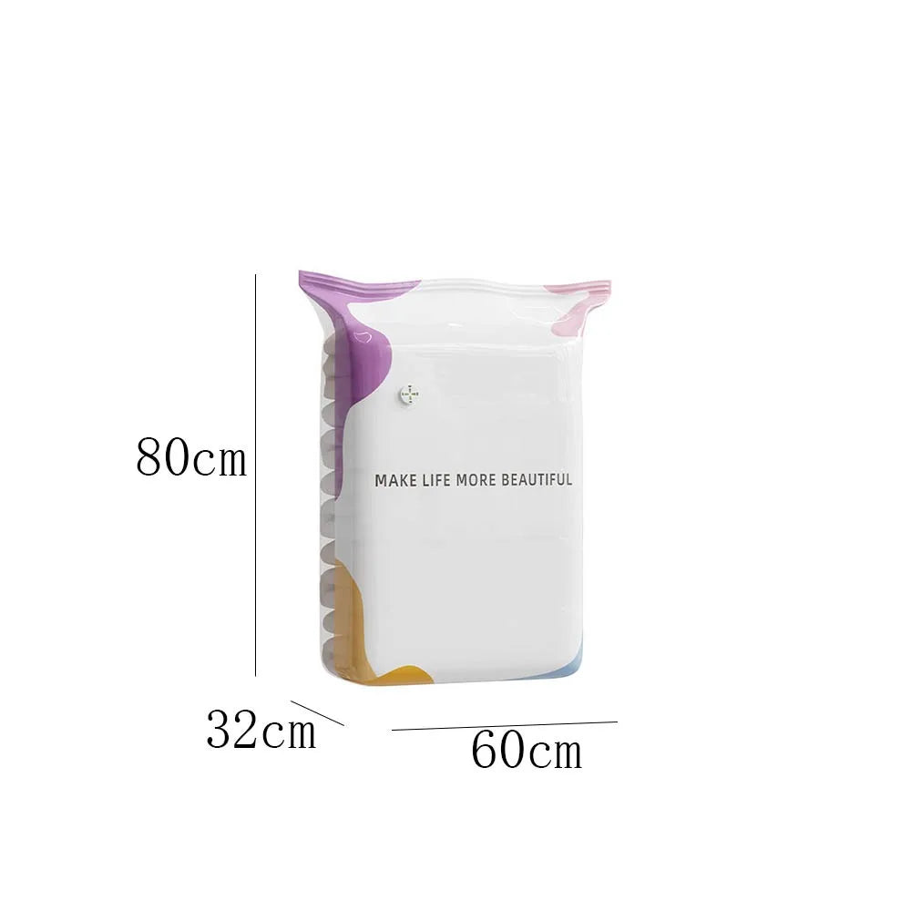 No-Pump Vacuum Compression Bags | Wardrobe Storage Organizer