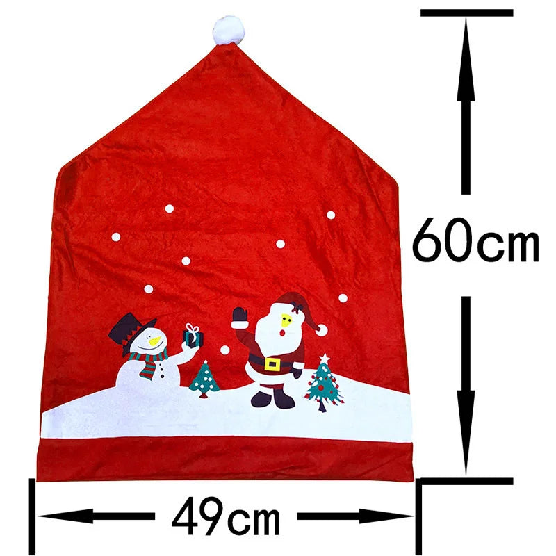Christmas Santa Hat Chair Back Cover – DIY Xmas Decoration