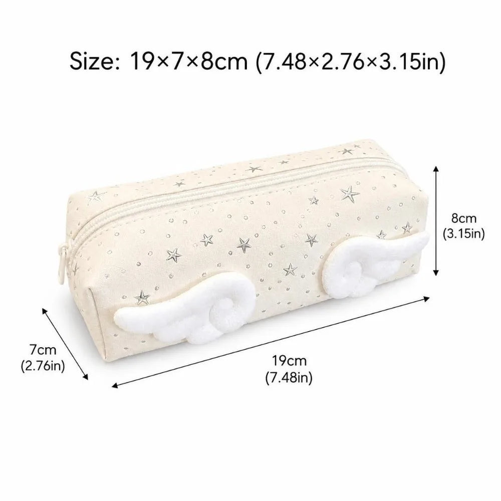 Angel Wing Star Pencil Case – Large Capacity Pouch