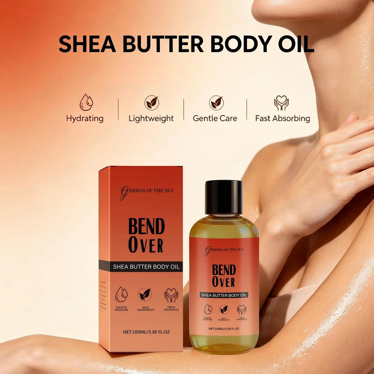 Shea Butter Body Oil – Nourishing, Non-Greasy Moisturizer