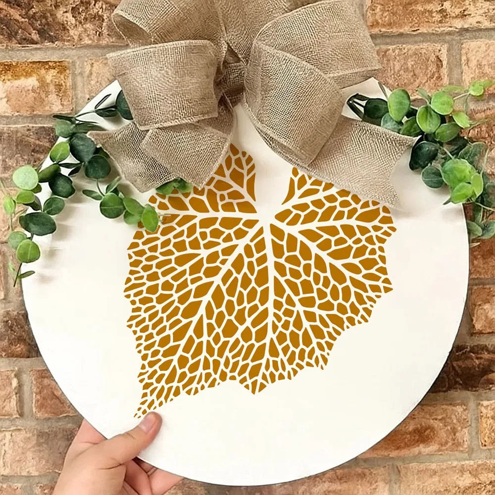 PET Hollow Leaf Stencil A4 – DIY Scrapbook & Painting Art