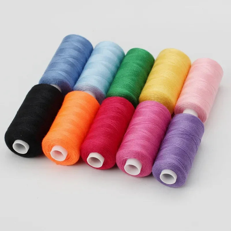 10-Roll Polyester 402 Sewing Thread Set – 400 Yards, DIY