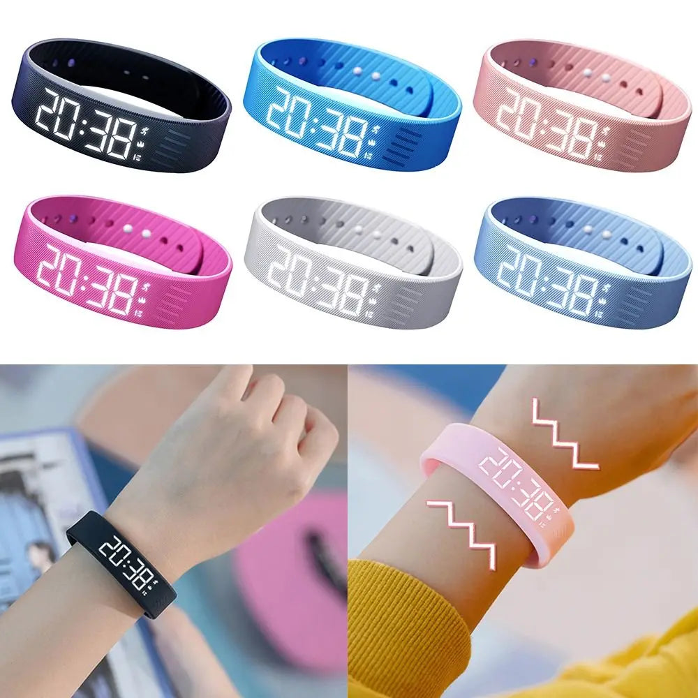 Vibrating Alarm Wristband – LED Clock & Sleep Tracker Watch