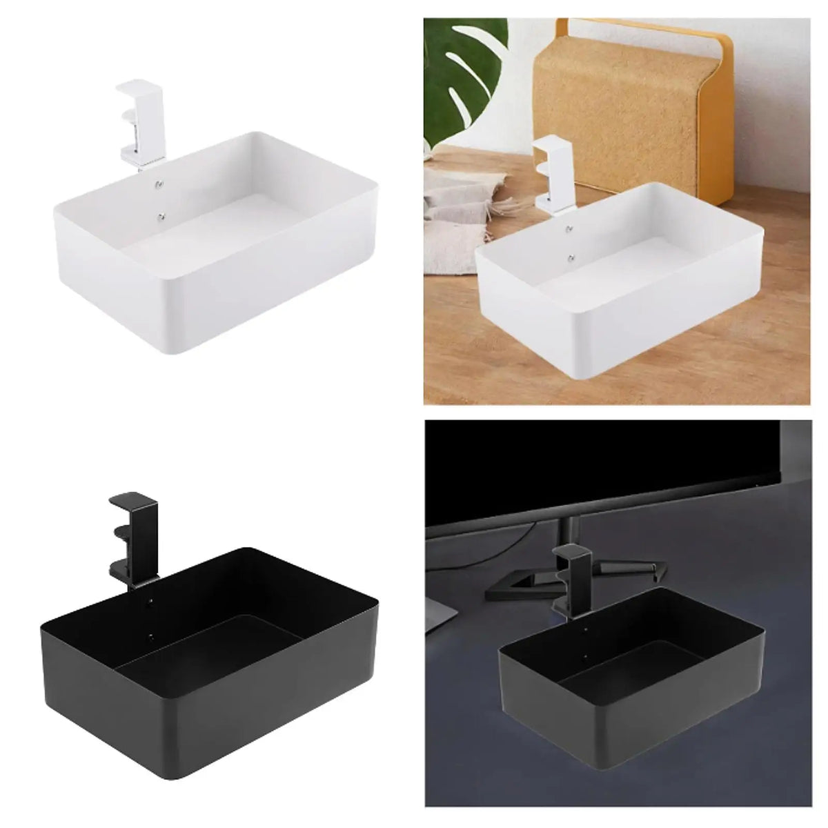 Metal Mesh Under Desk Clamp Drawer Organizer | Storage Shelf