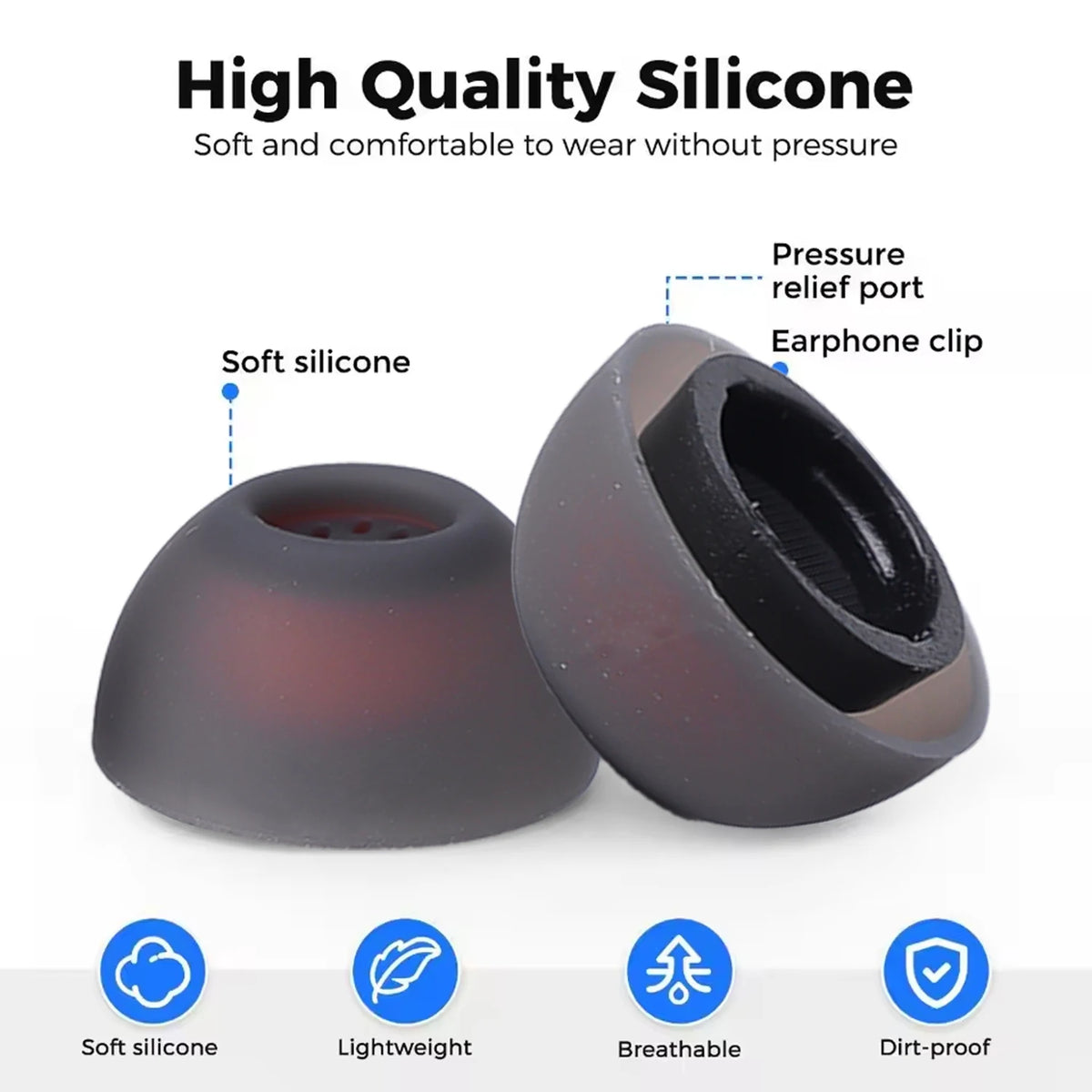 Silicone Ear Tips for Samsung Galaxy Buds 3 Pro – S/M/L Set