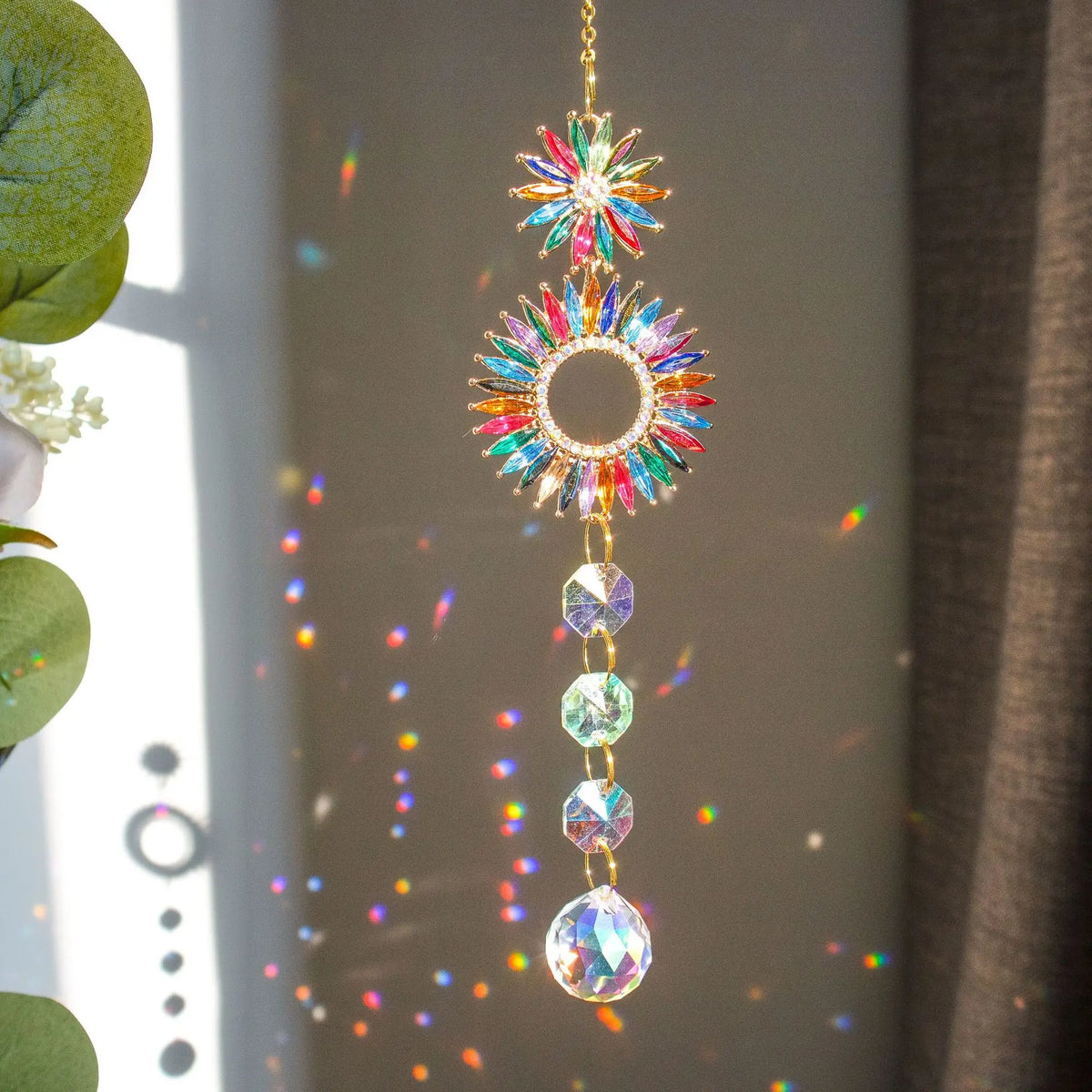 Rainbow Diamond Sun Catcher – Butterfly, Star & Love Decor