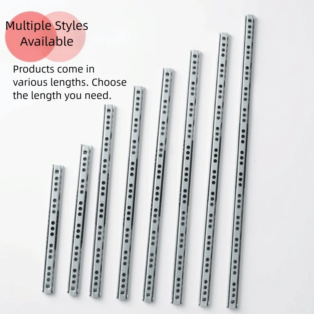 2-Pack Full Extension Ball Bearing Drawer Slides 8"–17" | 100LB