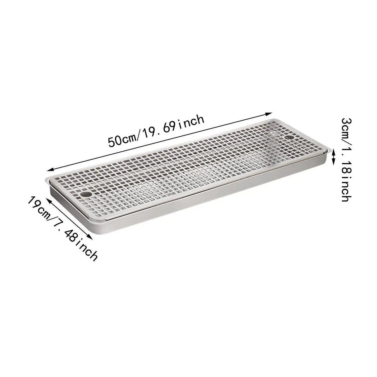 Stainless Steel Beer Tower Drip Tray – Surface Mount 500×190mm