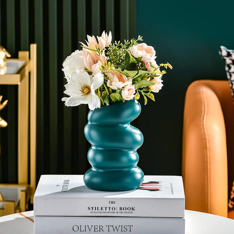 Nordic Spiral Vase – Modern PP Flower & Plant Container