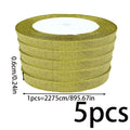 5-Pack 6mm Gold & Silver Polyester Ribbon – Christmas Wrap