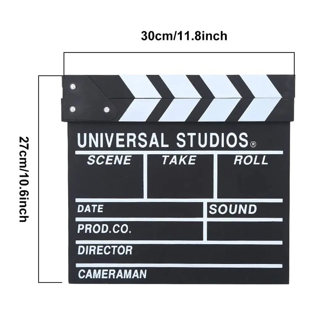 Wooden Director's Clapperboard 30x27cm – Chalk Film Clapboard