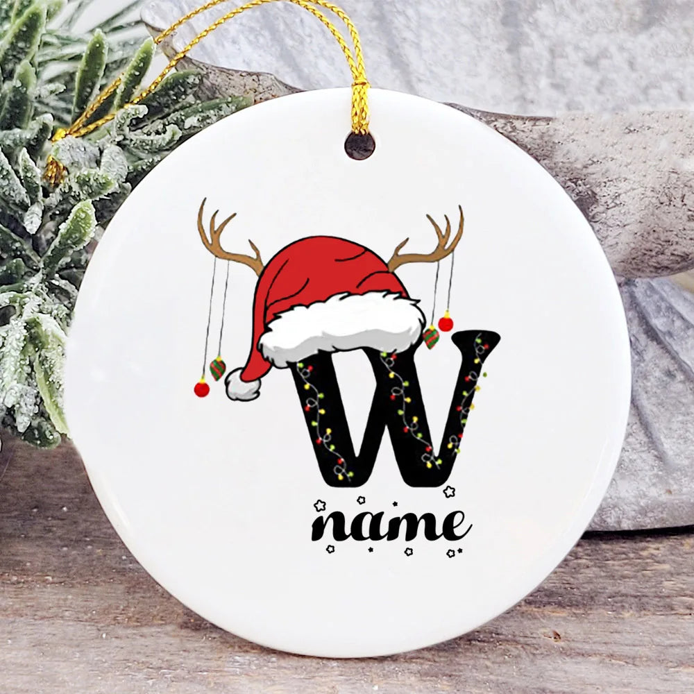 Personalized Baby's First Christmas Ceramic Bauble Ornament