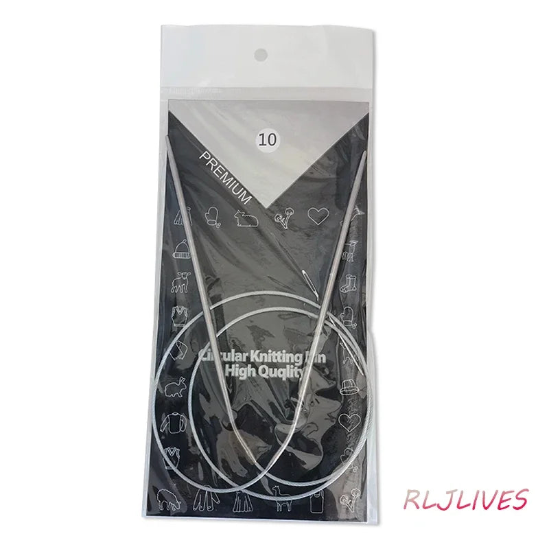 Stainless Circular Knitting Needles – 11 Sizes, 80cm