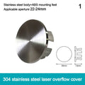 Stainless Steel Round Sink Overflow Cover Ring Replacement