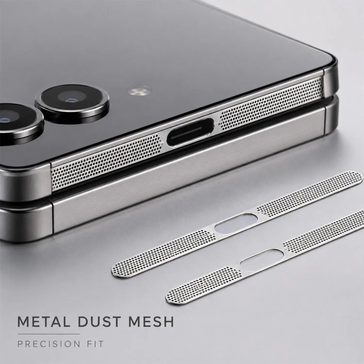 Metal Dust Mesh Stickers for Samsung Galaxy Z Flip 8 – Speaker Guard