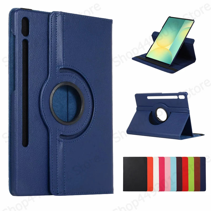 Samsung Galaxy Tab S10 FE Case 360° Rotating PU Leather Stand