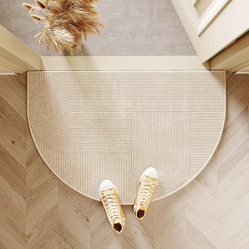 Semi-Circular Non-Slip Door Mat – Modern Entryway Rug