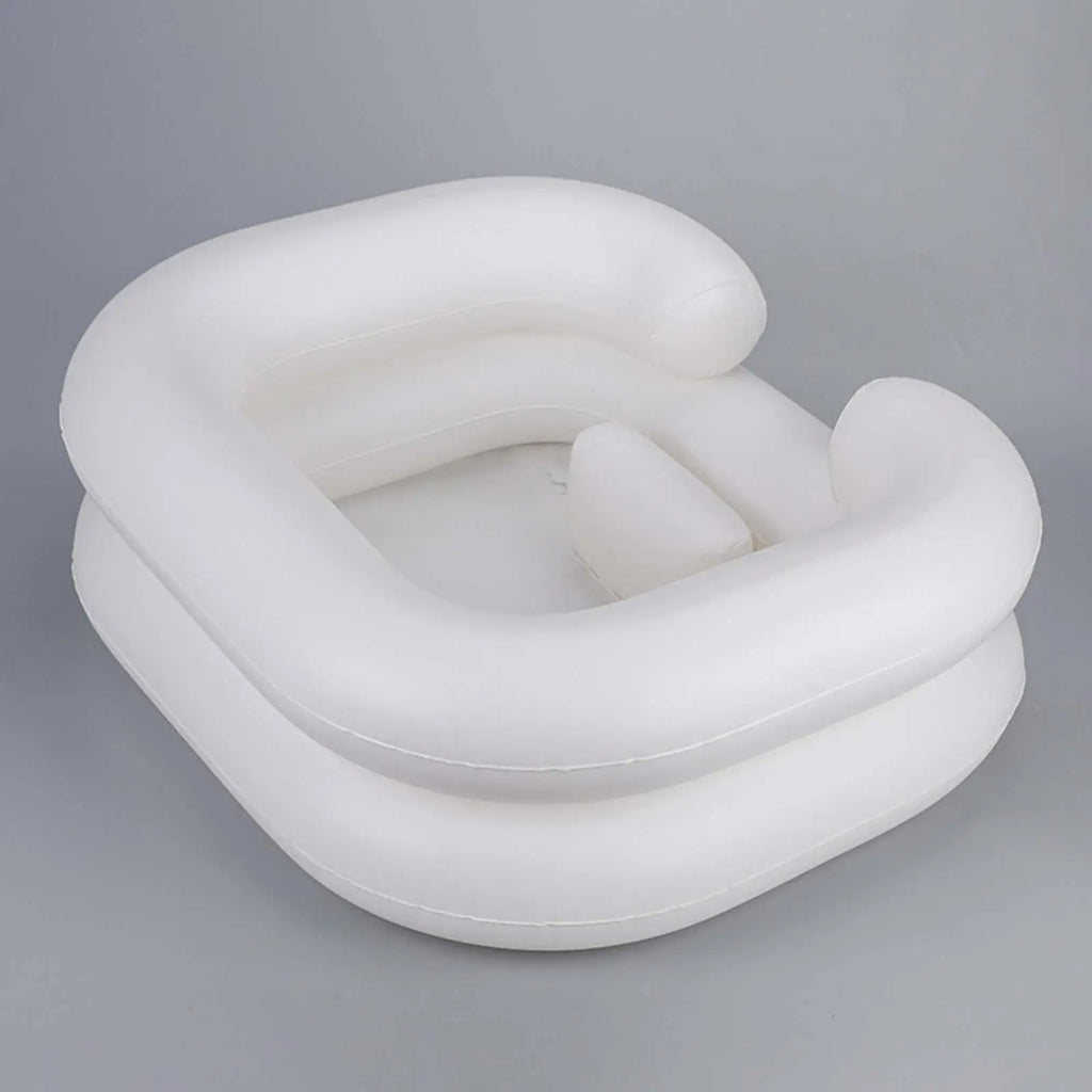 Inflatable Shampoo Bowl with Neck Support | Portable Hair Wash