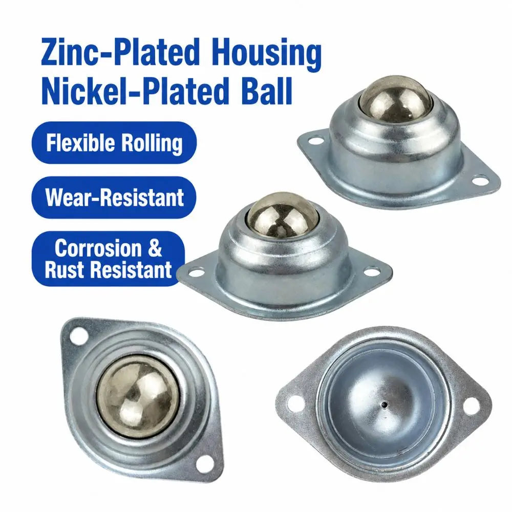 Swivel Ball Caster Wheel | 304 Steel & Carbon Steel, 0.5" & 1"