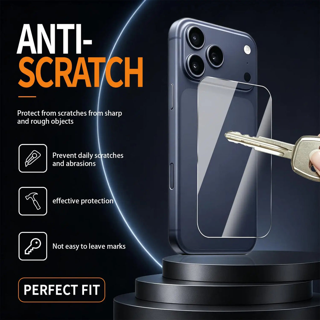 iPhone 18 Pro/Pro Max HD Tempered Glass Back Protector